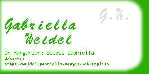 gabriella weidel business card